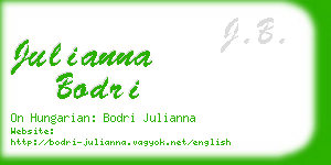 julianna bodri business card